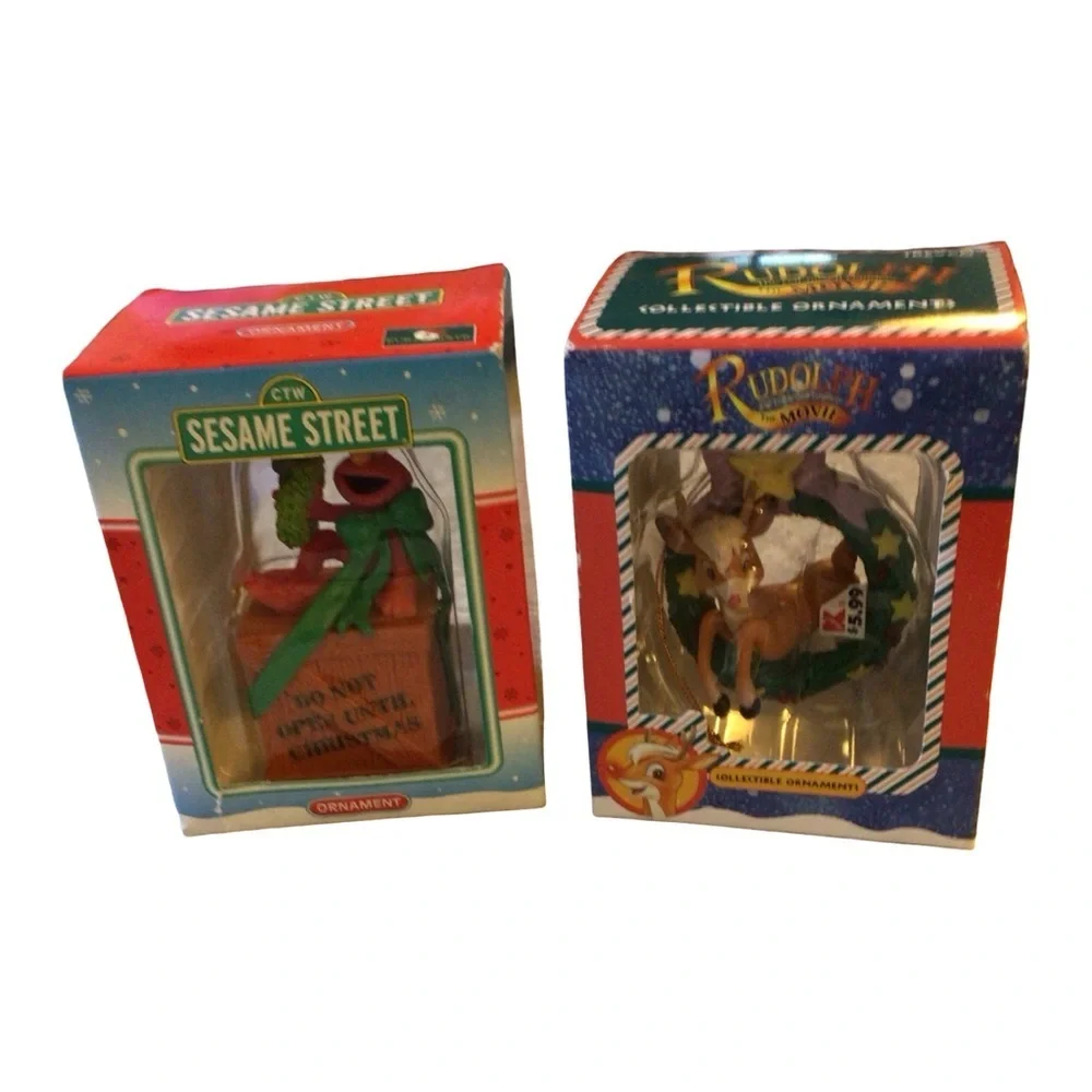Sesame Street and Rudolph Holiday Ornament Set
